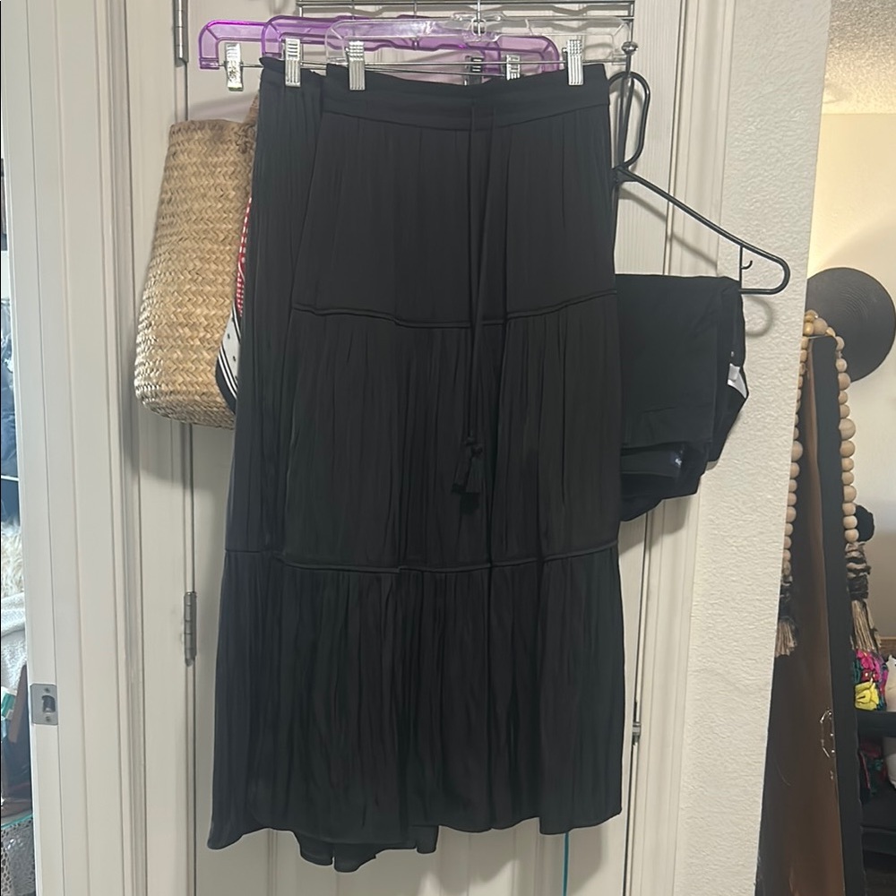 Elegant Black Tiered Skirt